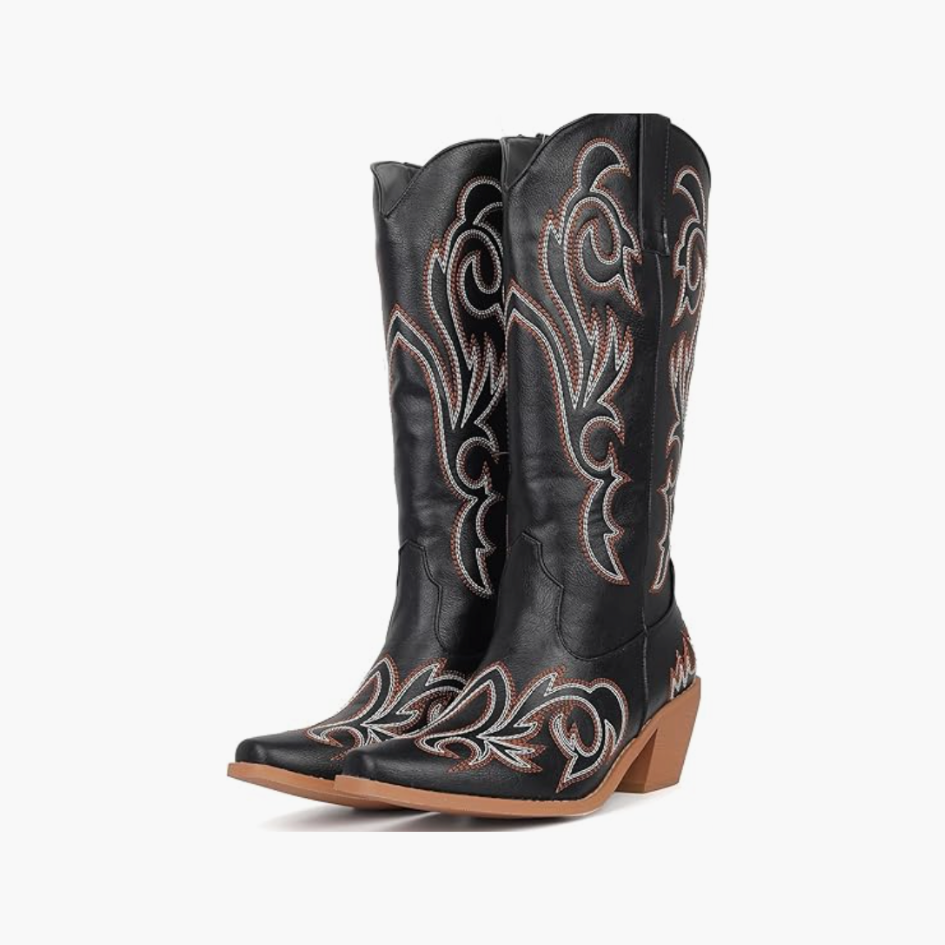 Alexa Stylish Printed Western Boots