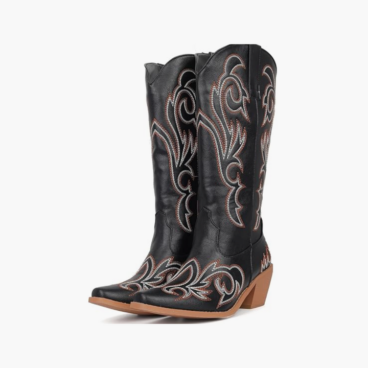 Alexa Stylish Printed Western Boots