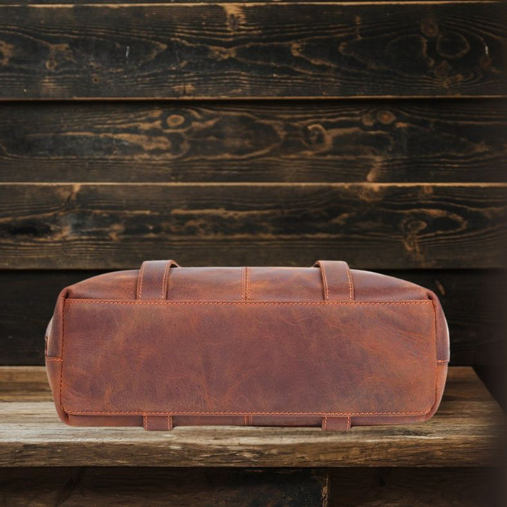 Coffee | Minimal Leather Tote