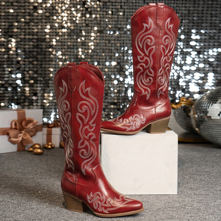 Alexa Stylish Printed Western Boots