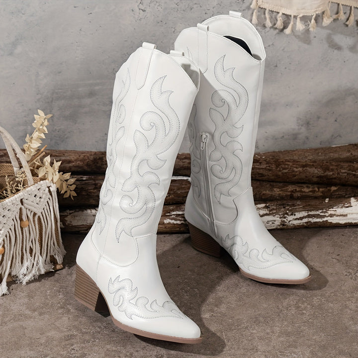 Alexa Stylish Printed Western Boots