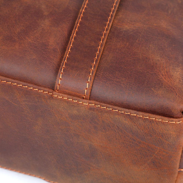 Coffee | Minimal Leather Tote