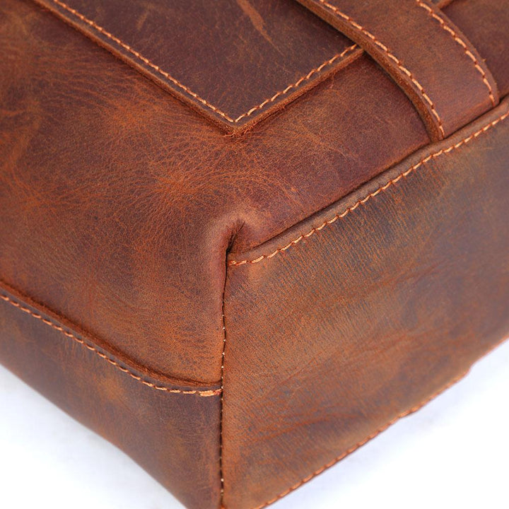 Coffee | Minimal Leather Tote
