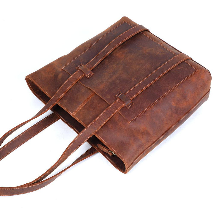 Coffee | Minimal Leather Tote
