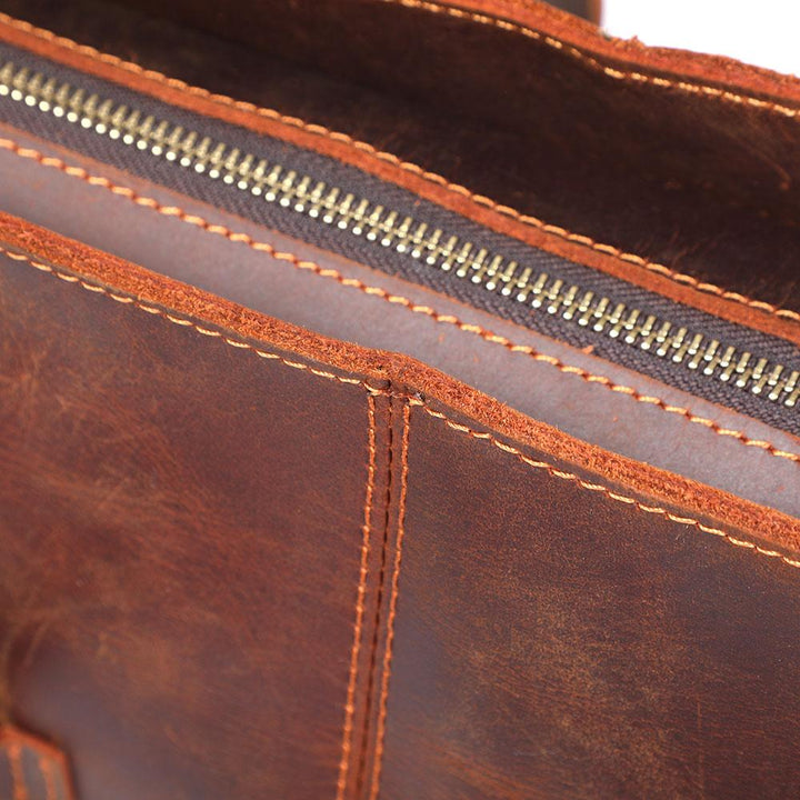 Coffee | Minimal Leather Tote