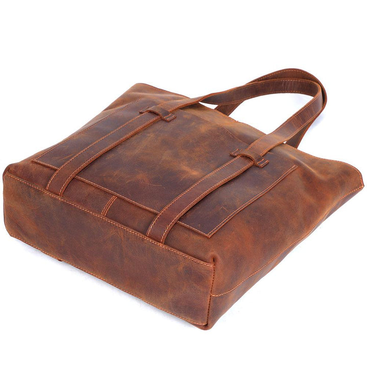 Coffee | Minimal Leather Tote