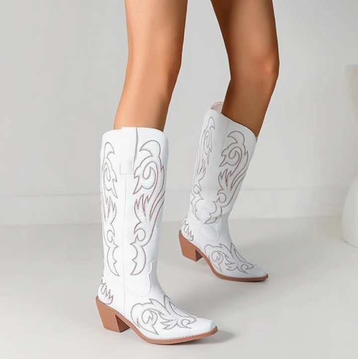 Alexa Stylish Printed Western Boots