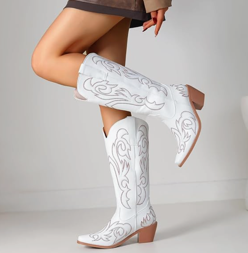 Alexa Stylish Printed Western Boots