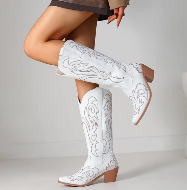Alexa Stylish Printed Western Boots