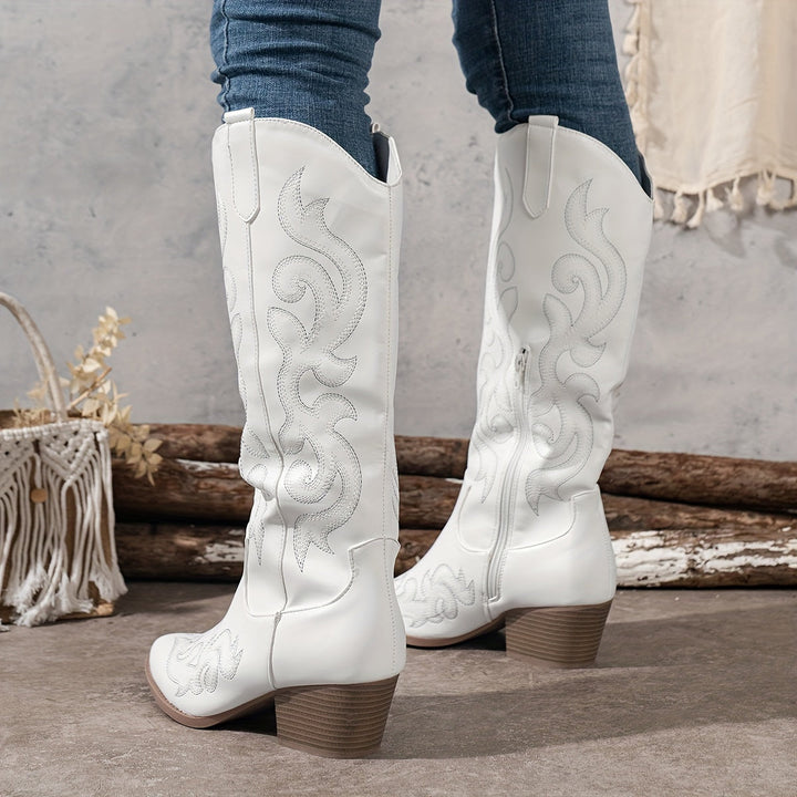 Alexa Stylish Printed Western Boots