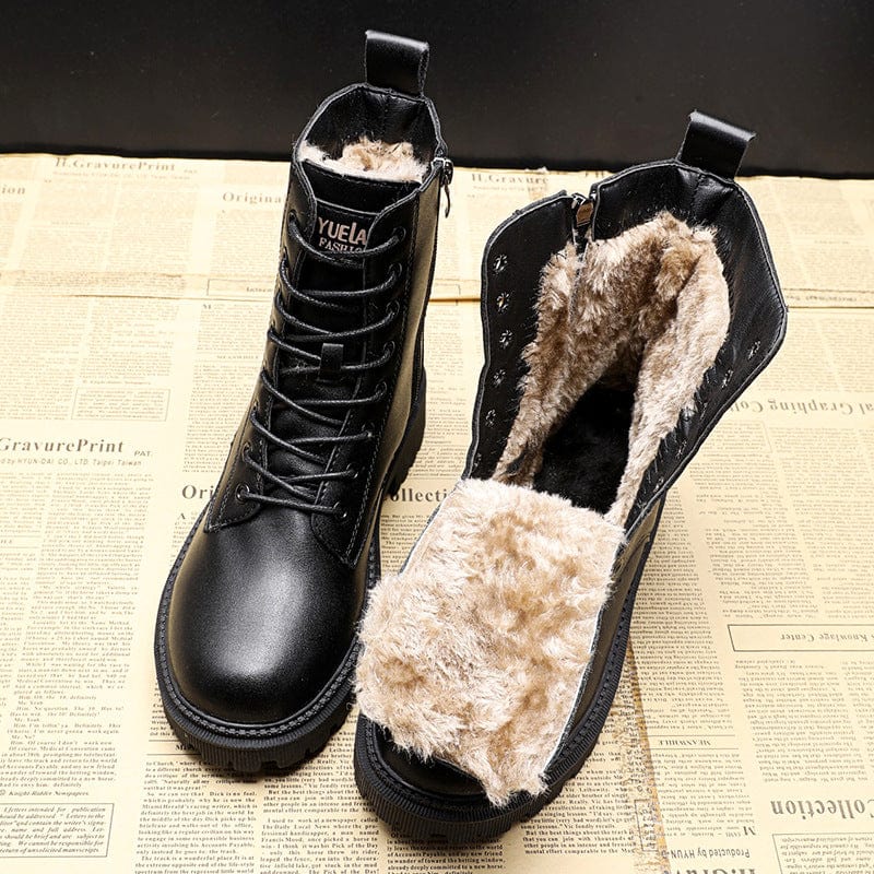 Freya Faux Fur Vegan Leather Booties
