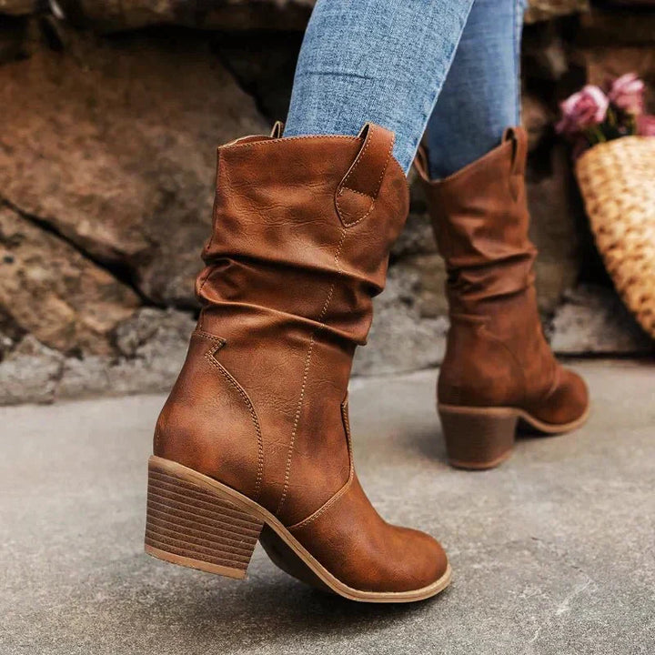 Lola Mid-Height Crinkle Boots for Women