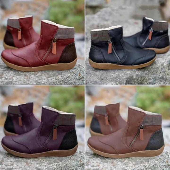 Amanda Waterproof Flat Ankle Boots