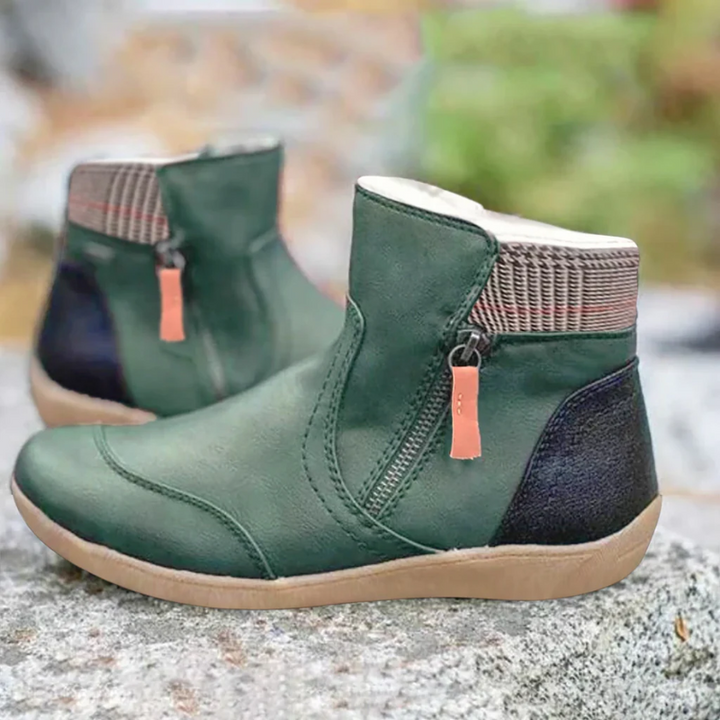 Amanda Waterproof Flat Ankle Boots