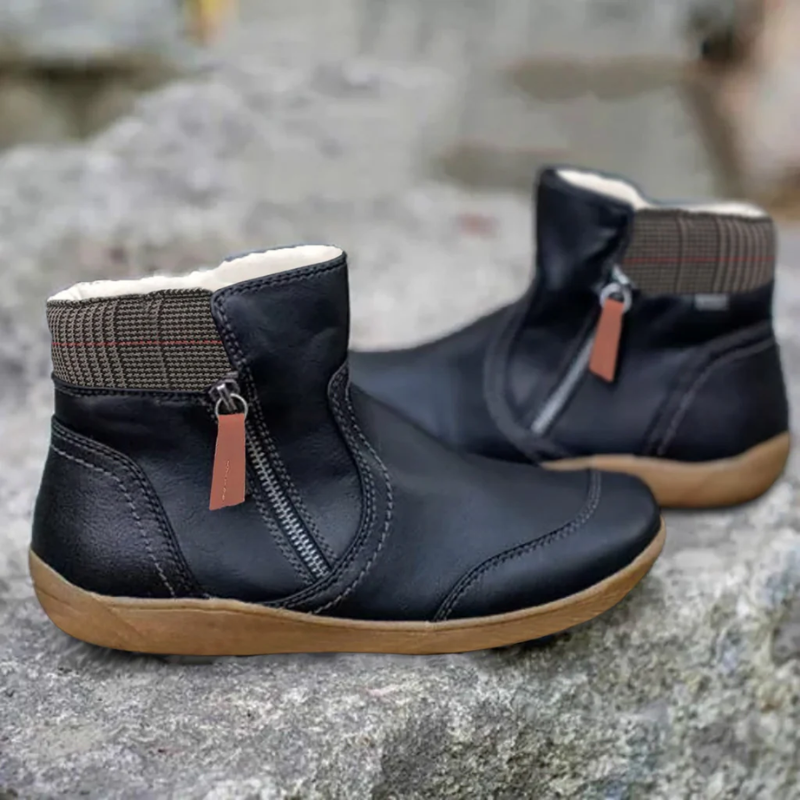 Amanda Waterproof Flat Ankle Boots