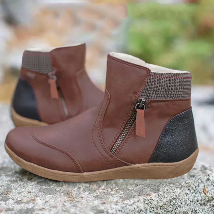 Amanda Waterproof Flat Ankle Boots